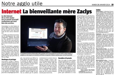 Zaclys revue de presse, L’’Alsace - janvier 2014