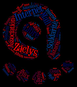 T-shirt Zaclys logos, nuage mot zaclys a_1