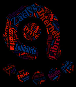 T-shirt Zaclys logos, nuage mot zaclys a_2