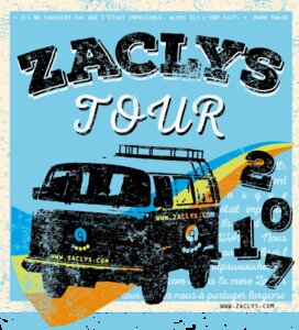 T-shirt Zaclys logos, zaclys_tour