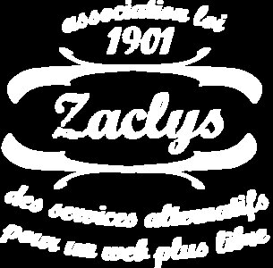 T-shirt Zaclys logos, devant zaclys viello_blanc