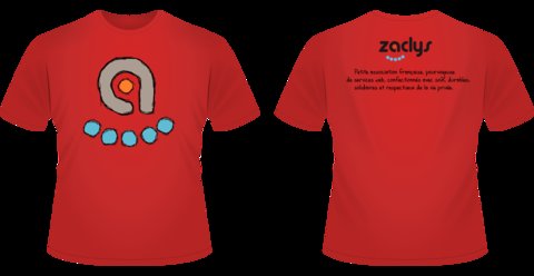 T-shirt zaclys sondage, T-shirt zaclys rouge