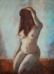 Peintures de nus, NUE 5 -huile  dim 100x73