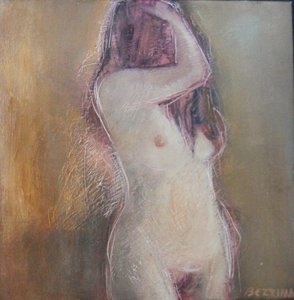Peintures de nus, NUE 7 - huile dim 40x40