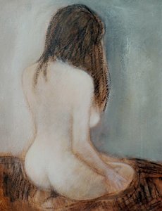 Peintures de nus, NUE 9 - huile dim 55x46