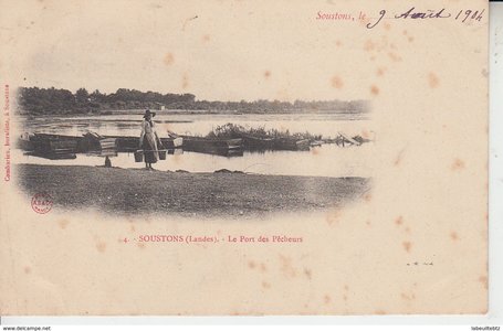Cartes postales de Soustons, 04 port de pecheurs 01