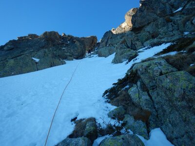Caf 47 Alpinisme Andorre Goulotte Dels Mussols  au pic de Bony Envalira, DSCN9392