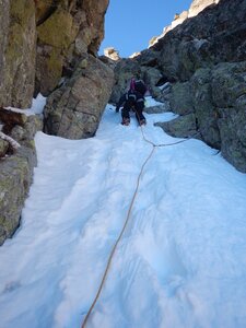 Caf 47 Alpinisme Andorre Goulotte Dels Mussols  au pic de Bony Envalira, DSCN9396