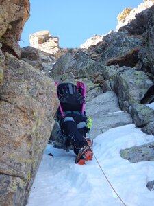 Caf 47 Alpinisme Andorre Goulotte Dels Mussols  au pic de Bony Envalira, DSCN9400