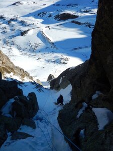 Caf 47 Alpinisme Andorre Goulotte Dels Mussols  au pic de Bony Envalira, DSCN9401