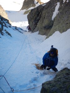 Caf 47 Alpinisme Andorre Goulotte Dels Mussols  au pic de Bony Envalira, DSCN9402