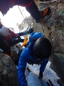 Caf 47 Alpinisme Andorre Goulotte Dels Mussols  au pic de Bony Envalira, DSCN9406