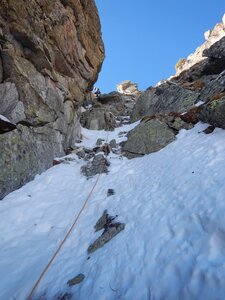 Caf 47 Alpinisme Andorre Goulotte Dels Mussols  au pic de Bony Envalira, DSCN9408