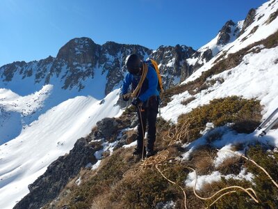 Caf 47 Alpinisme Andorre Goulotte Dels Mussols  au pic de Bony Envalira, DSCN9411