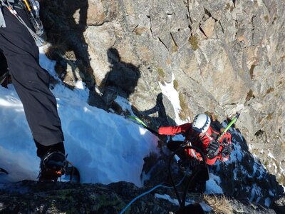 Caf 47 Alpinisme Andorre Goulotte Dels Mussols  au pic de Bony Envalira, DSCN9412
