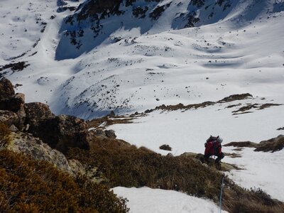 Caf 47 Alpinisme Andorre Goulotte Dels Mussols  au pic de Bony Envalira, DSCN9414