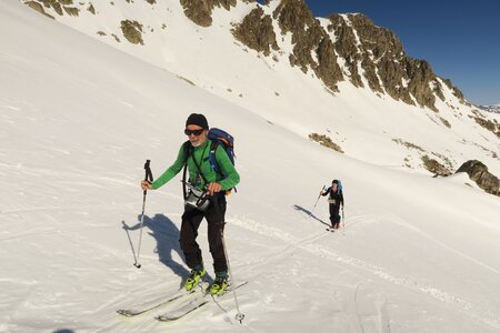 Raid ski de rando Encantats 2019, Montée vers le Tuc du Port de Caldes (2783 m)