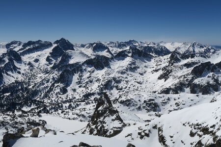 Raid ski de rando Encantats 2019, Vue depuis le Pic d'Amitges (2848 m)