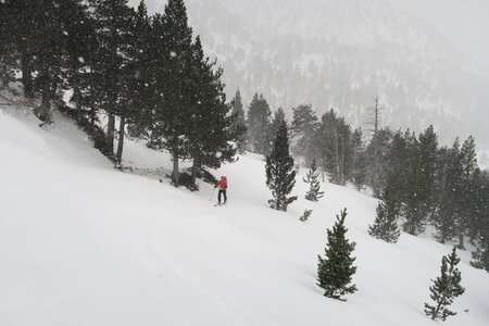 Raid ski de rando Encantats 2019, Mardi 19 mars : départ sous la neige