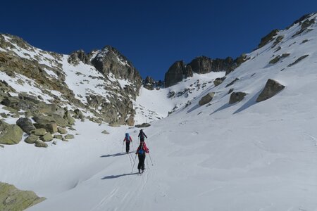 Raid ski de rando Encantats 2019, On enchaîne vers le col de Contreix