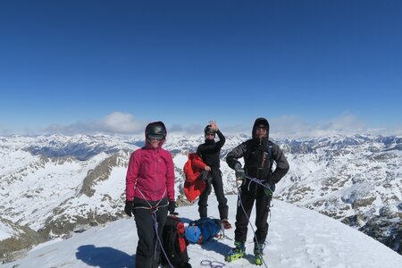 Raid ski de rando Encantats 2019, Au sommet de la Punta Alta de Comalesbienes (3014 m)