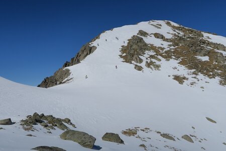Raid ski de rando Encantats 2019, Dernière pente jusqu'au Montardo (2833 m)